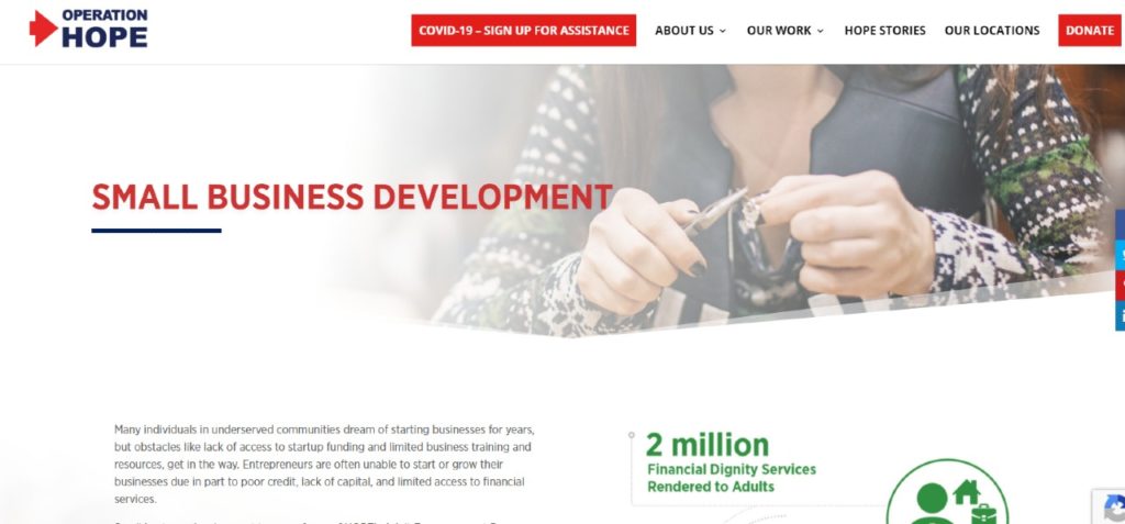 Background of Small Business Development program.