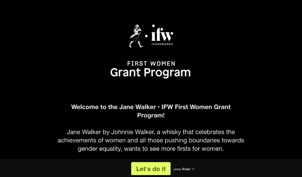Introduction to the Jane Walker-IFUNDWOMEN First Women Grant Program.
