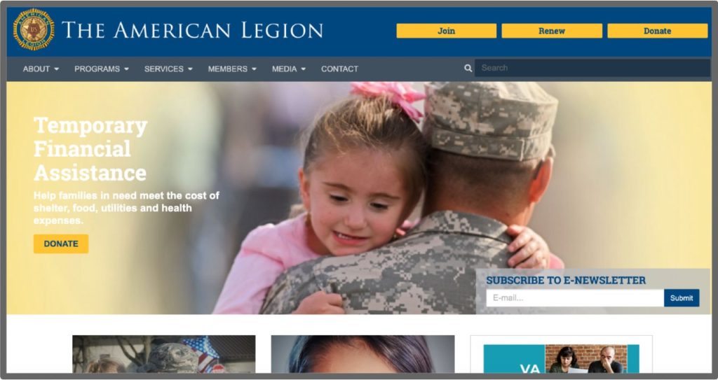 Temporary financial assistance program from The American Legion.